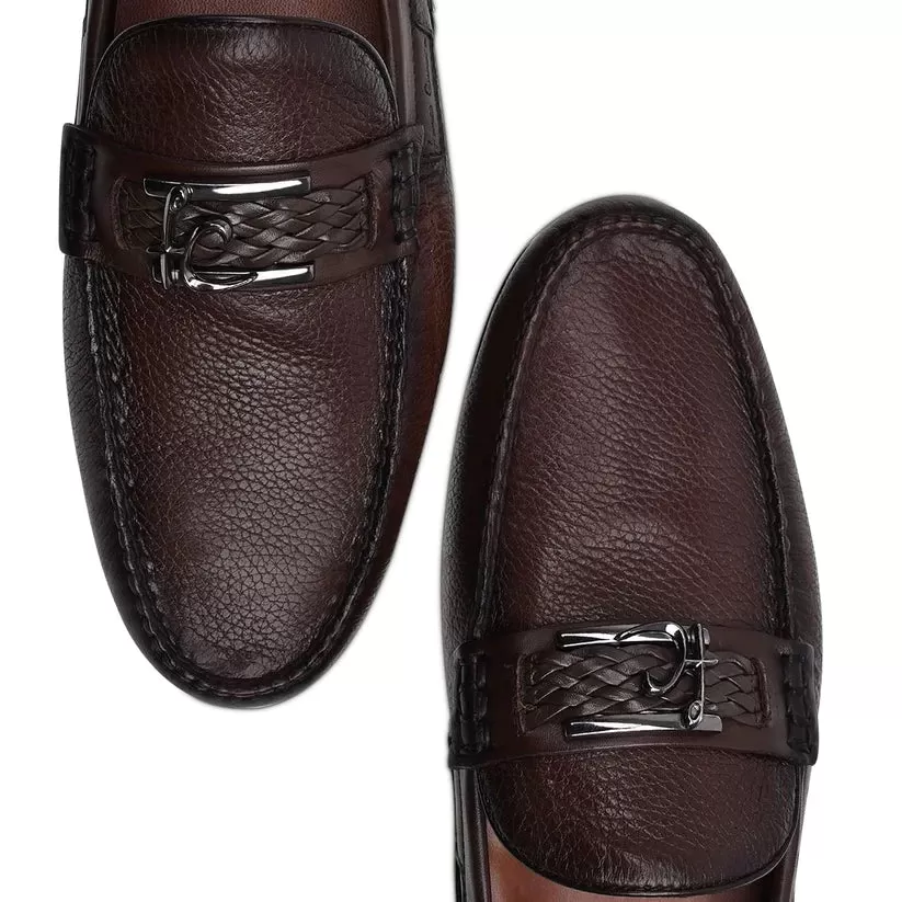 40VVNTS - Cuadra brown casual fashion deer and calfskin drivers for men