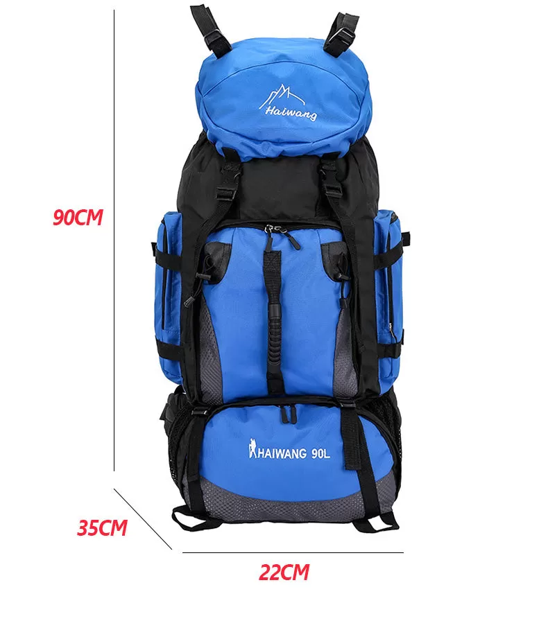 90L Large Capacity Waterproof Outdoor Travel Backpack Hiking Bag for Men