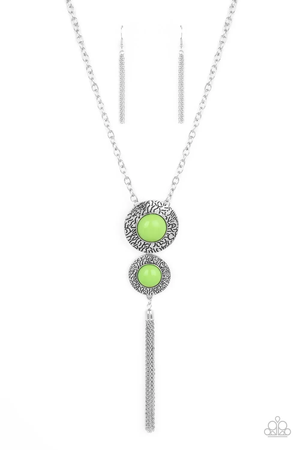 Abstract Artistry - Green Necklace