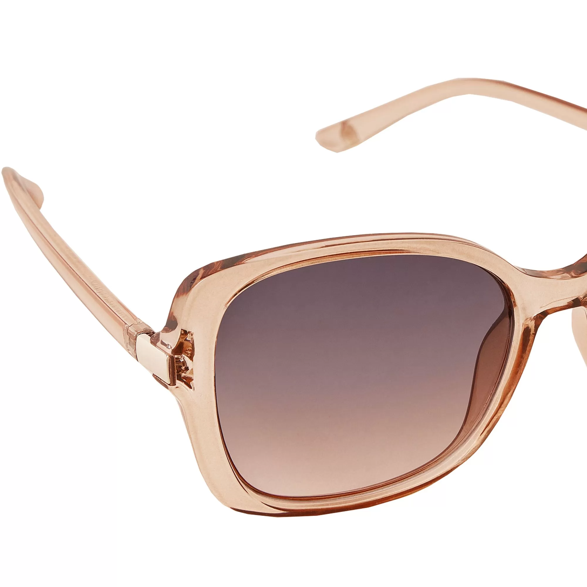 Accessorize London Women's Clear Oversized Square Sunglasses