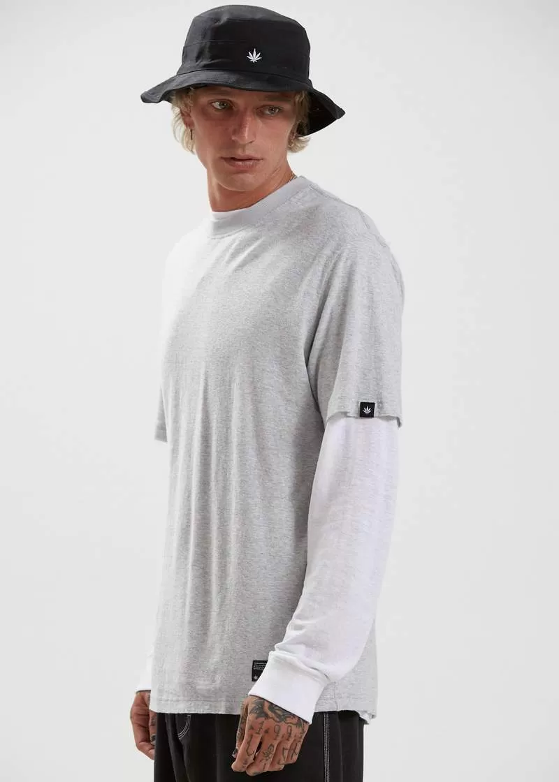 Afends Classic Hemp Retro Fit Tee Grey Marle