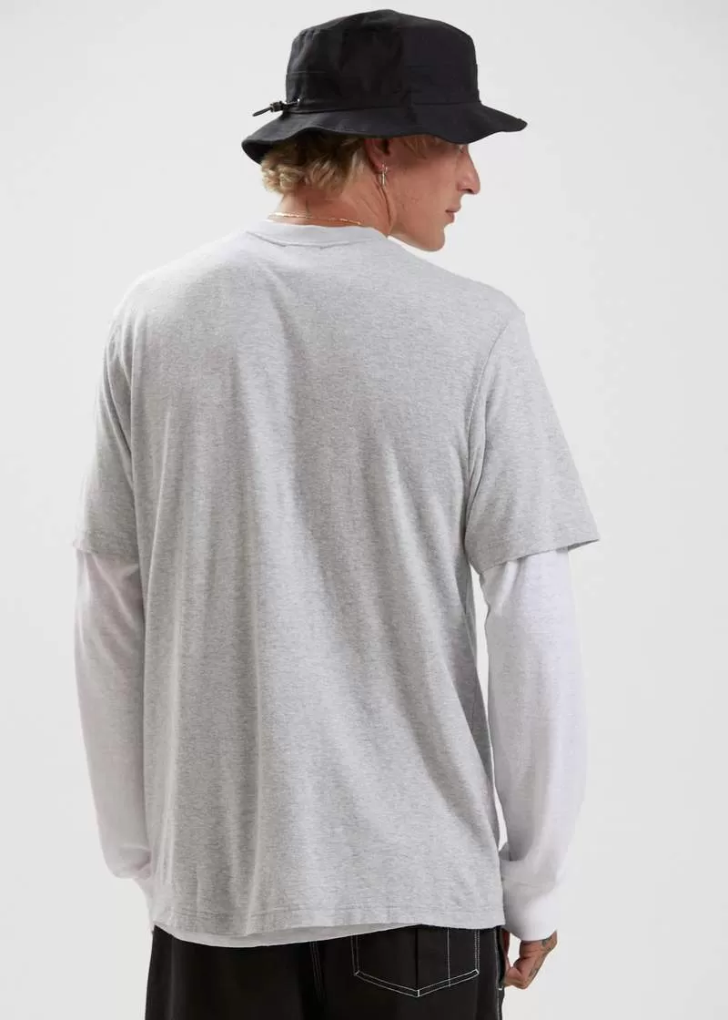 Afends Classic Hemp Retro Fit Tee Grey Marle