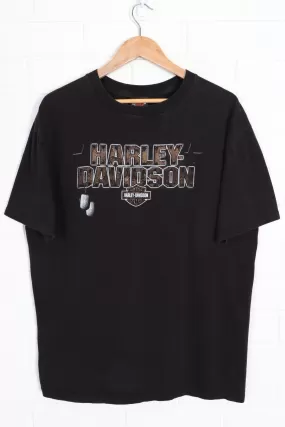 Alamo City HARLEY DAVIDSON Longhorn Skull Front Back Tee (XL)