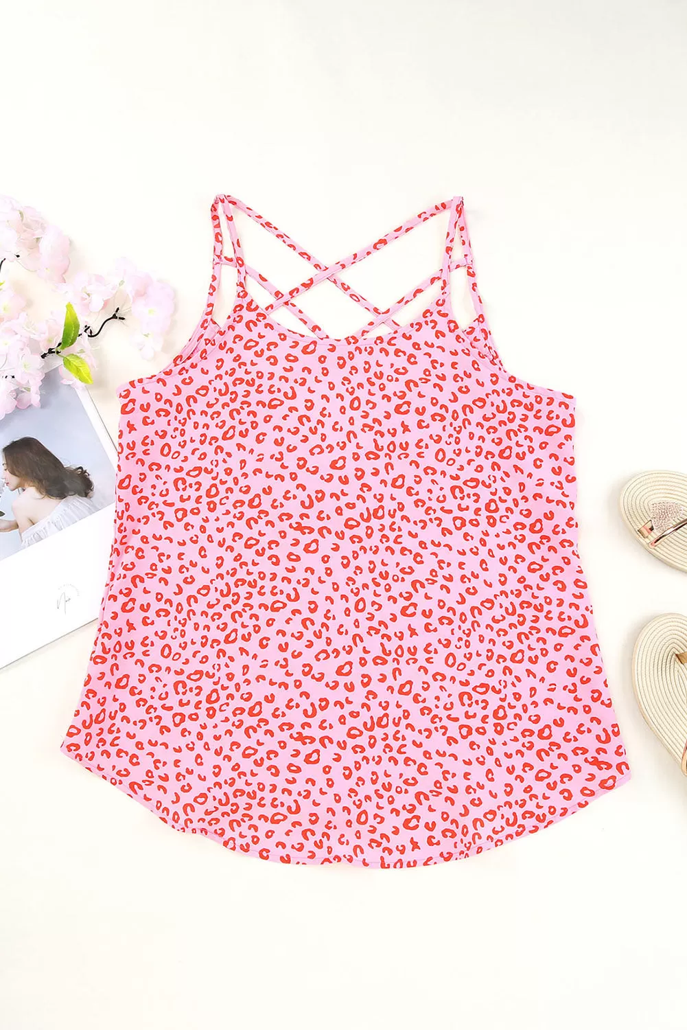 Ali Cutout Leopard Round Neck Tank