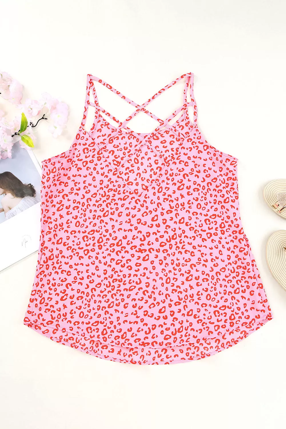 Ali Cutout Leopard Round Neck Tank