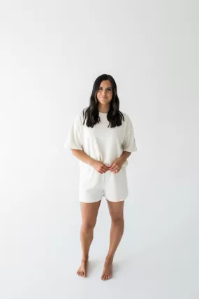 Amaya Knit Top & Short Set | Cream