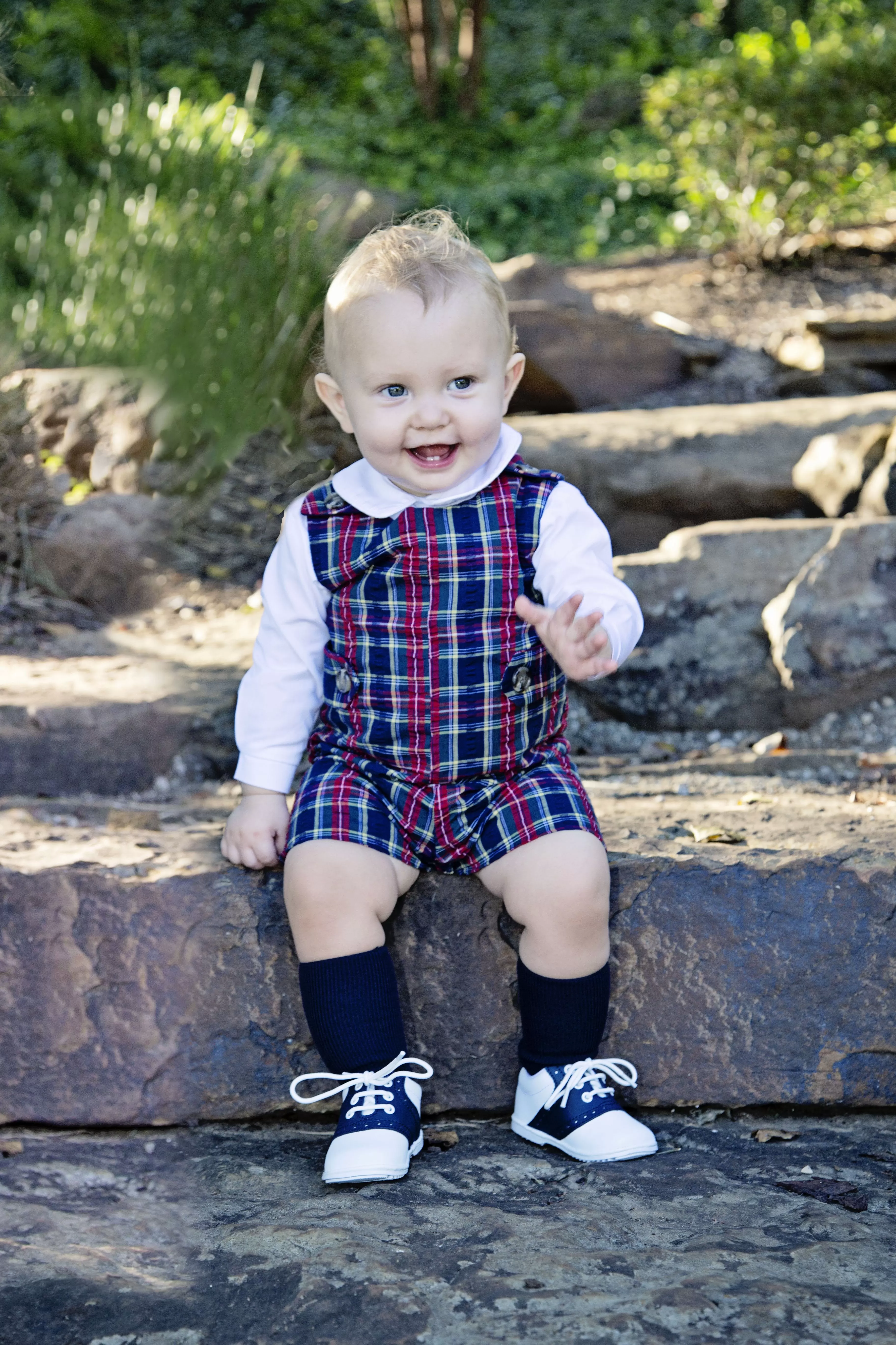 Angel Baby Boys 2342 White Navy Lace Up Oxfords