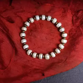 Antique Tibetan Mens Pearl Bracelet