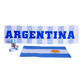 Argentina Fans Football 3 Pcs Kit Free Body Paint Stick