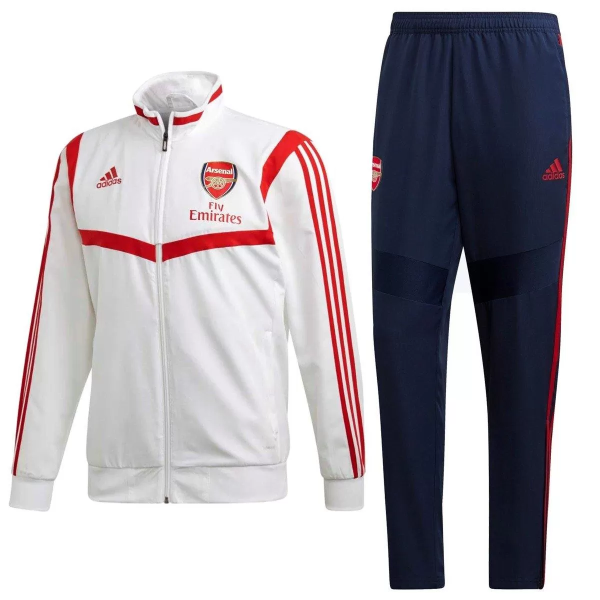 Arsenal presentation Soccer tracksuit white/navy 2020 - Adidas