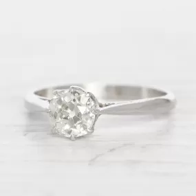 Art Deco 0.75 Carat Old Mine Cut Diamond Solitaire