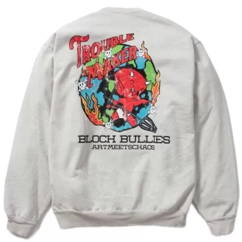 ArtMeetsChaos Block Bully Crewneck (Bones White) AMC073C