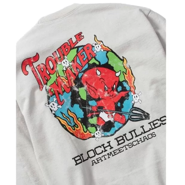 ArtMeetsChaos Block Bully Crewneck (Bones White) AMC073C