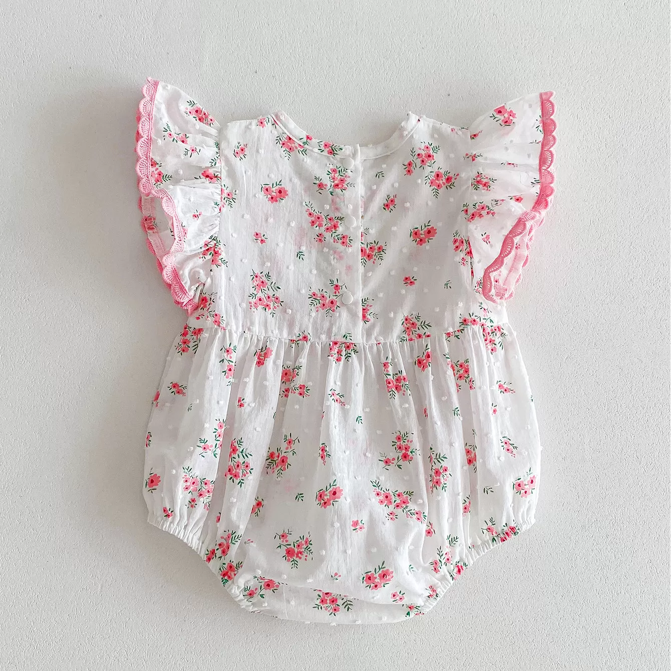 Baby Kid Girls Flower Print Rompers Wholesale 240301147