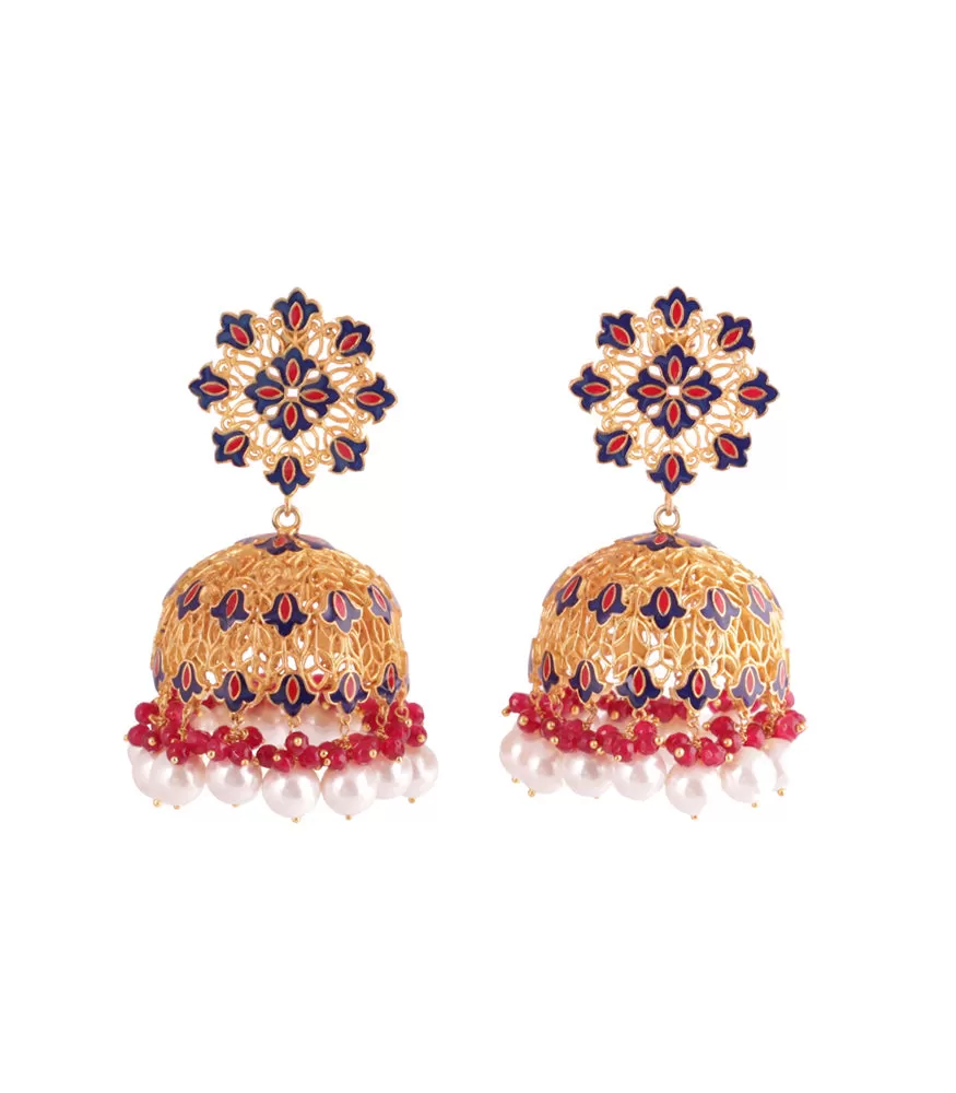 Back to Roots Floral Jhumka