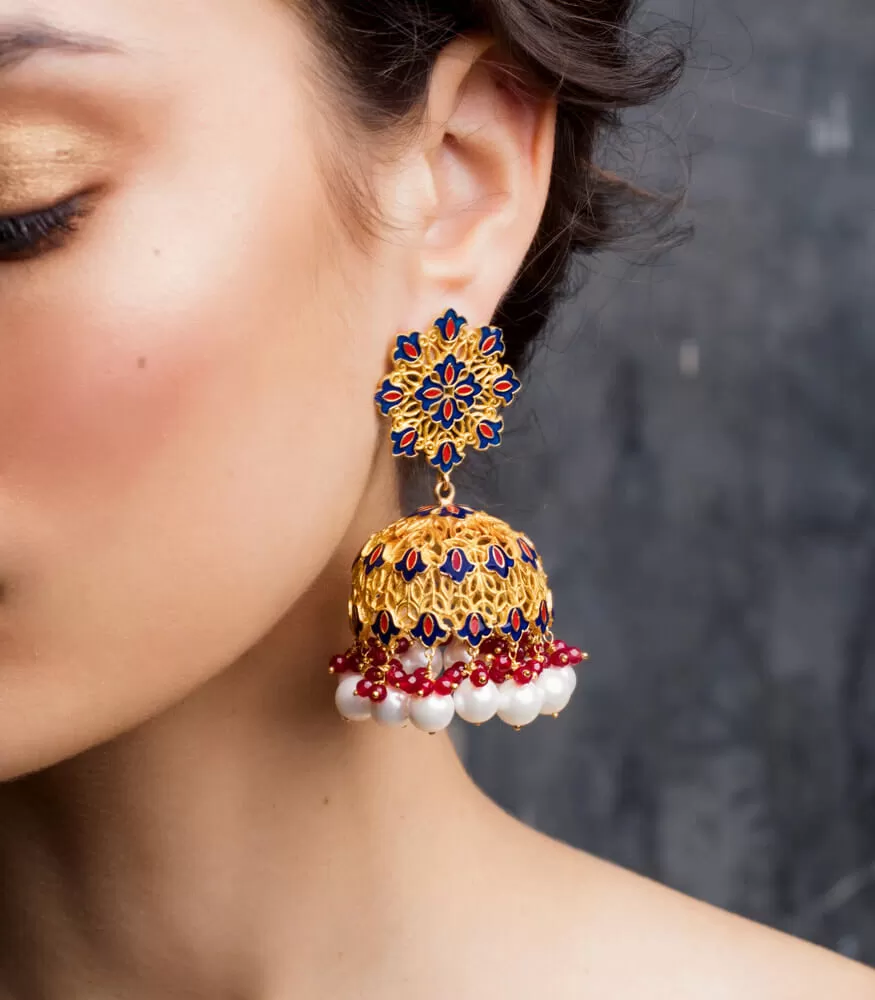 Back to Roots Floral Jhumka