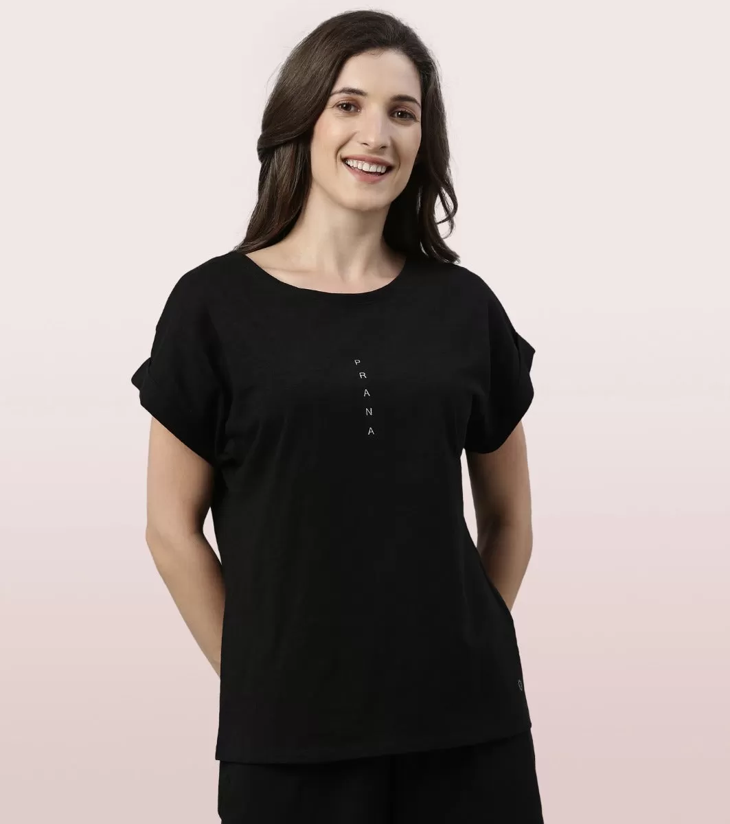 Basic Dolman Tee | Cotton Slub Jersey Dolman Graphic Tee