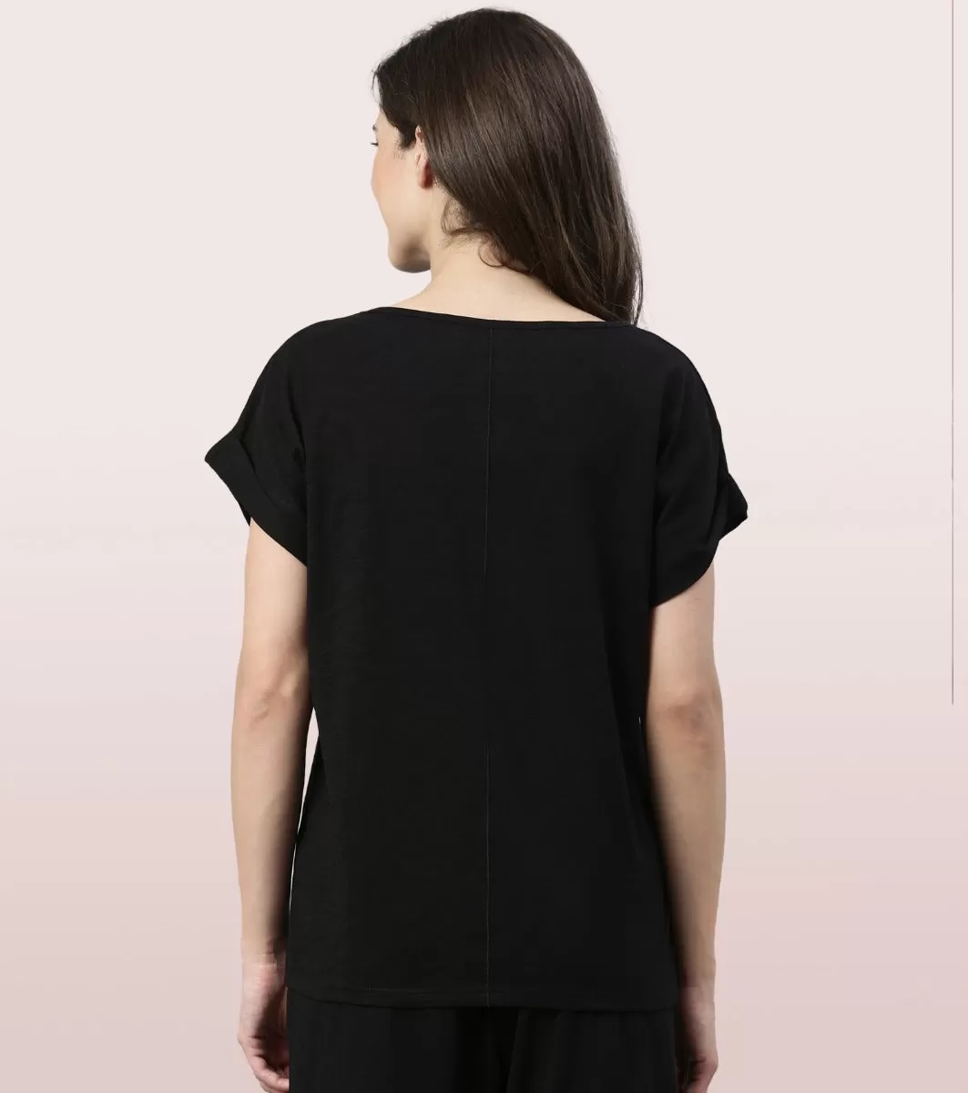 Basic Dolman Tee | Cotton Slub Jersey Dolman Graphic Tee