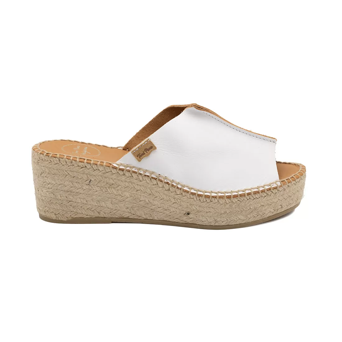 Basic Open Toe Leather Sandal Espadrille for Women - Ivonne