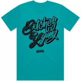 BBL : Teal Sneaker Tees Shirt (black ink)