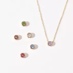 Birthstone Necklace | Gold