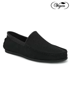 Black Knitted Loafers