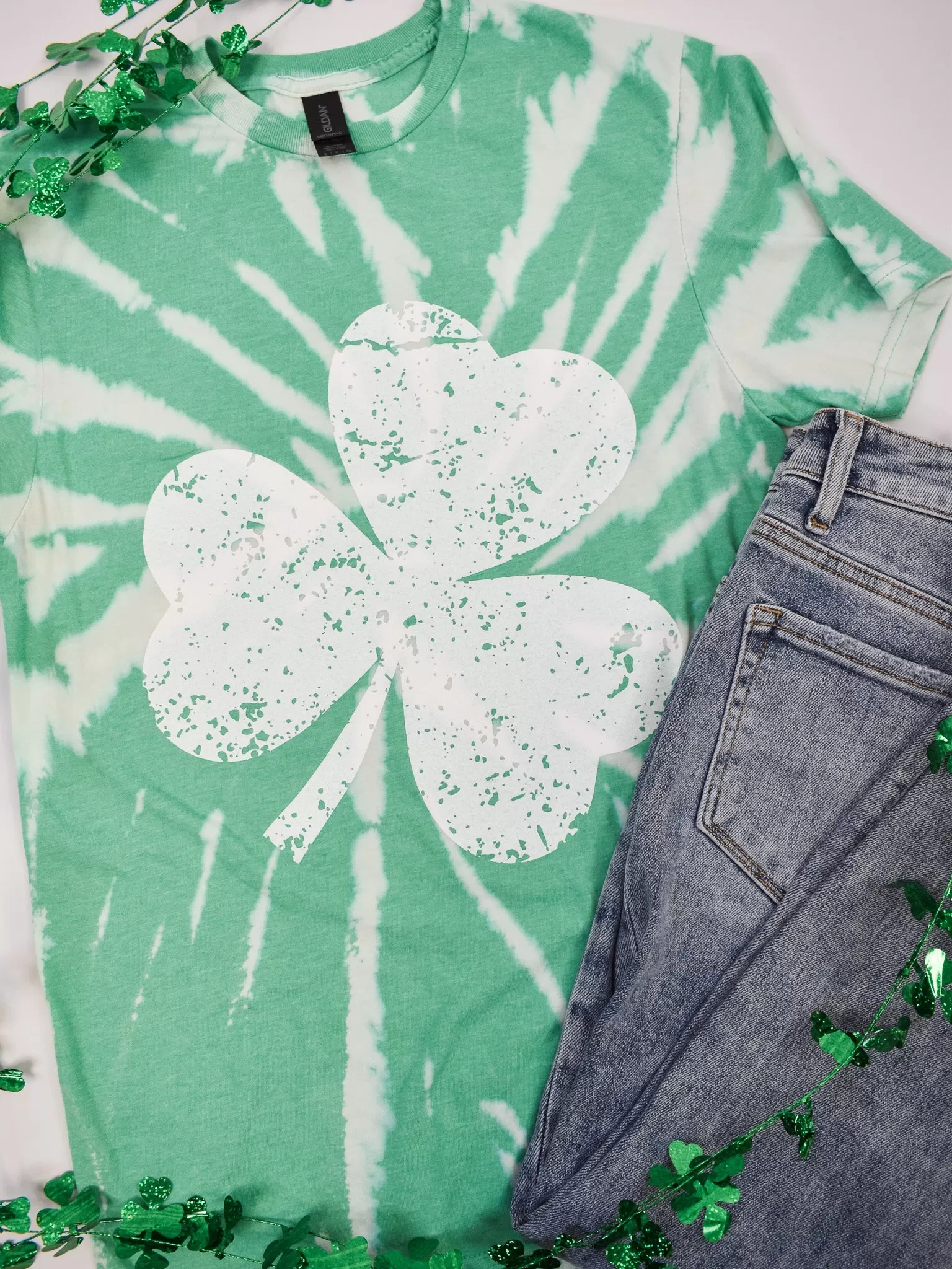 Bleached Clover Graphic Tee