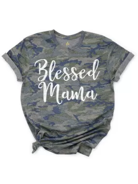 Blessed Mama Vintage Camo Tee