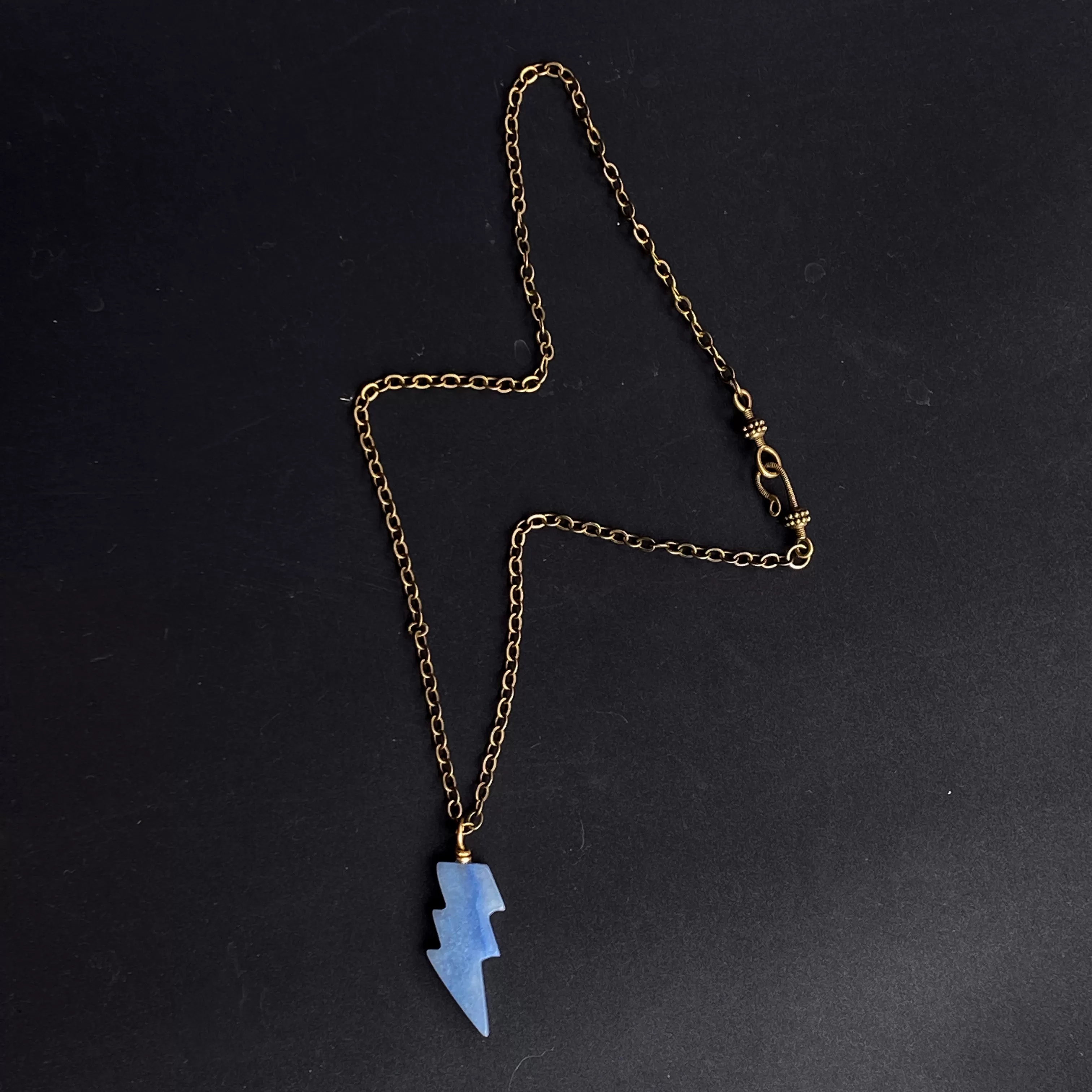 Blue Aventurine Bolt Necklace