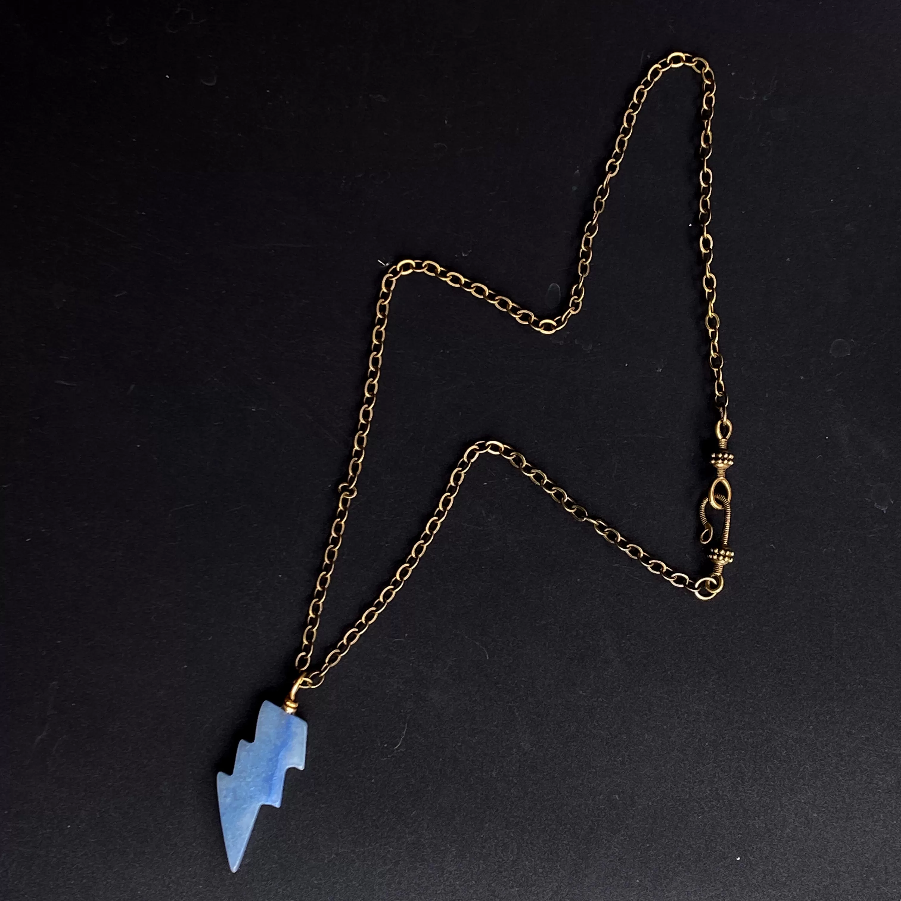 Blue Aventurine Bolt Necklace