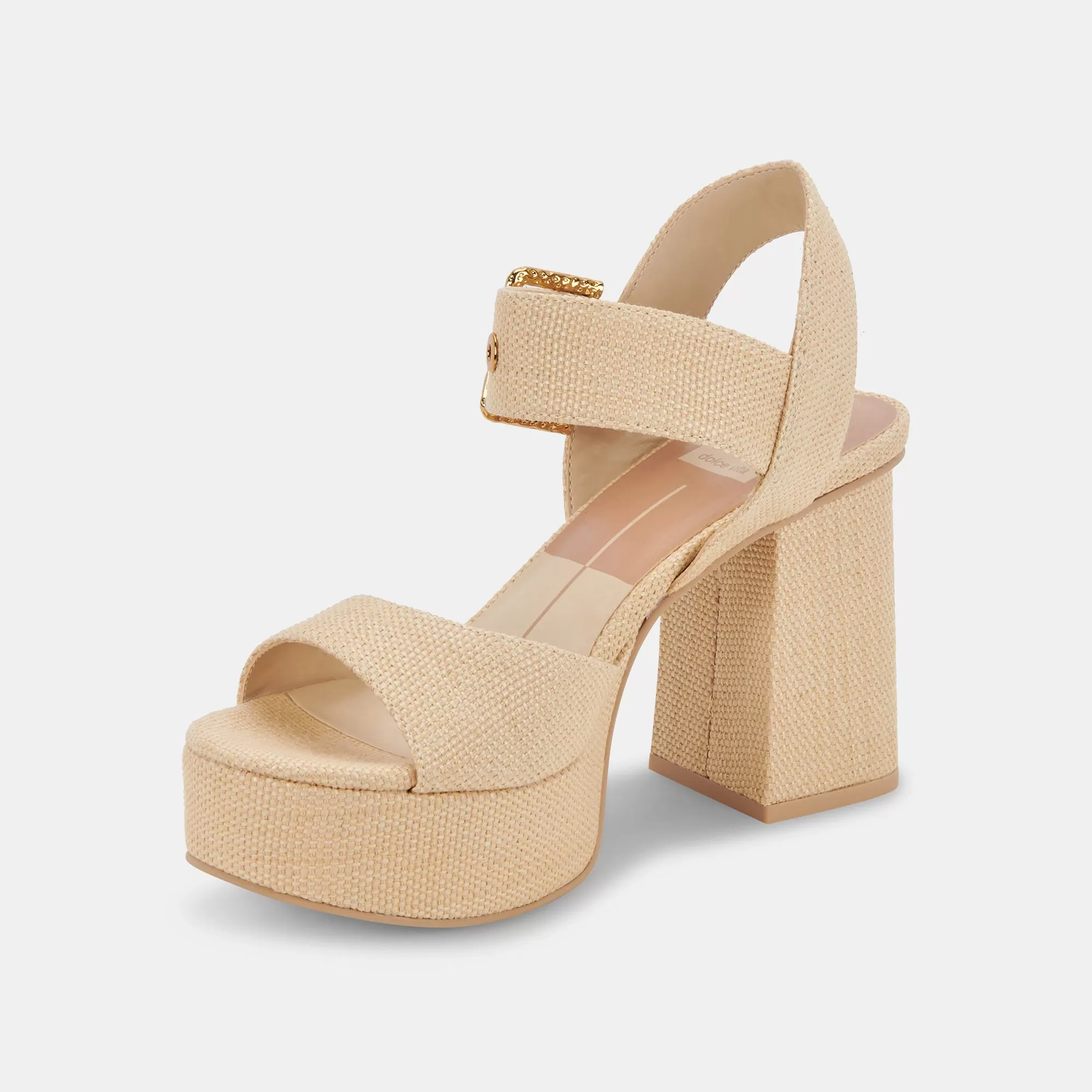 BOBBY HEELS NATURAL RAFFIA