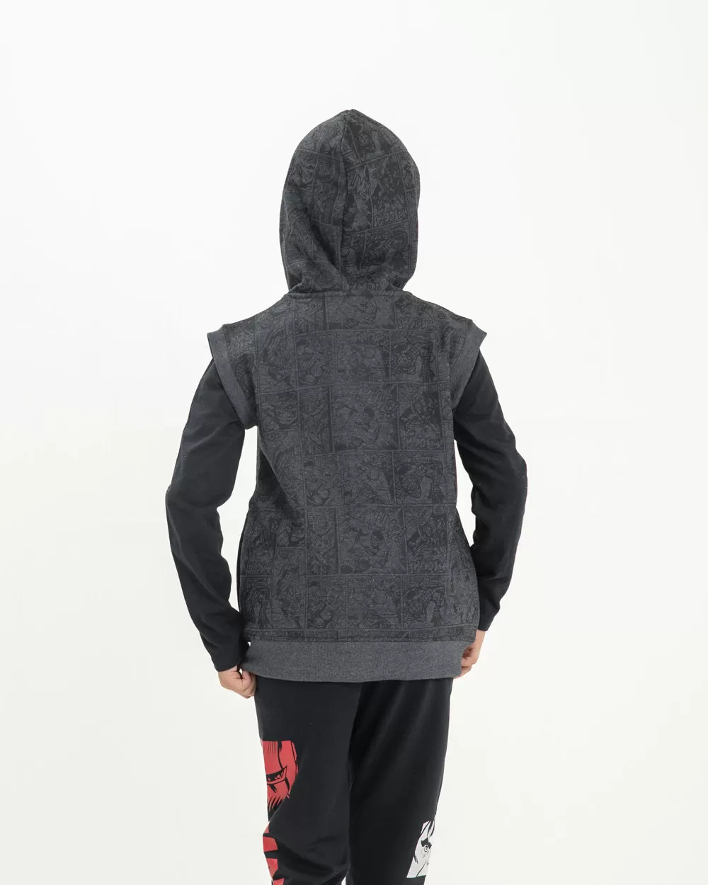 Boy's Graphic S/L Zipper Hood