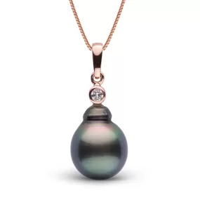 Brilliant Collection 11.0-12.0 mm Tahitian Baroque Pearl and Diamond Pendant