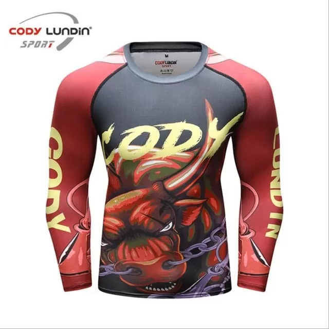 Bull Compression 'Chains' Elite Long Sleeve Rashguard