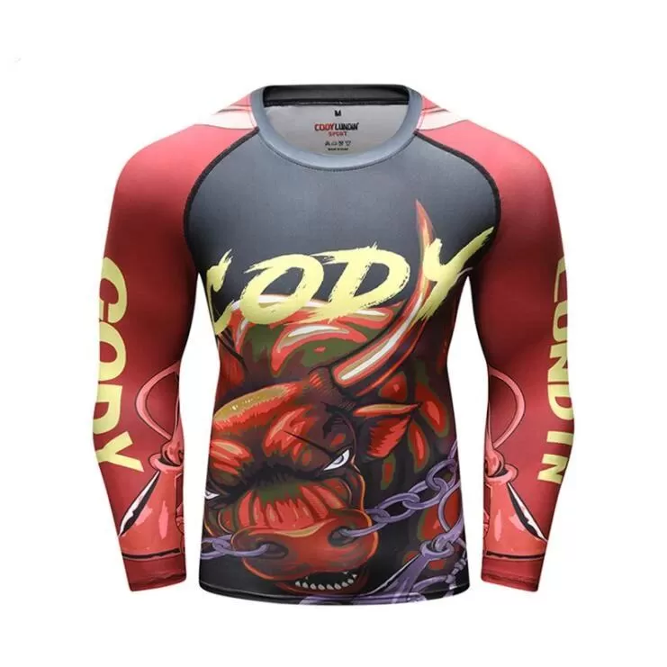 Bull Compression 'Chains' Elite Long Sleeve Rashguard