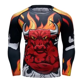 Bull Compression 'The Horns' Elite Long Sleeve Rashguard