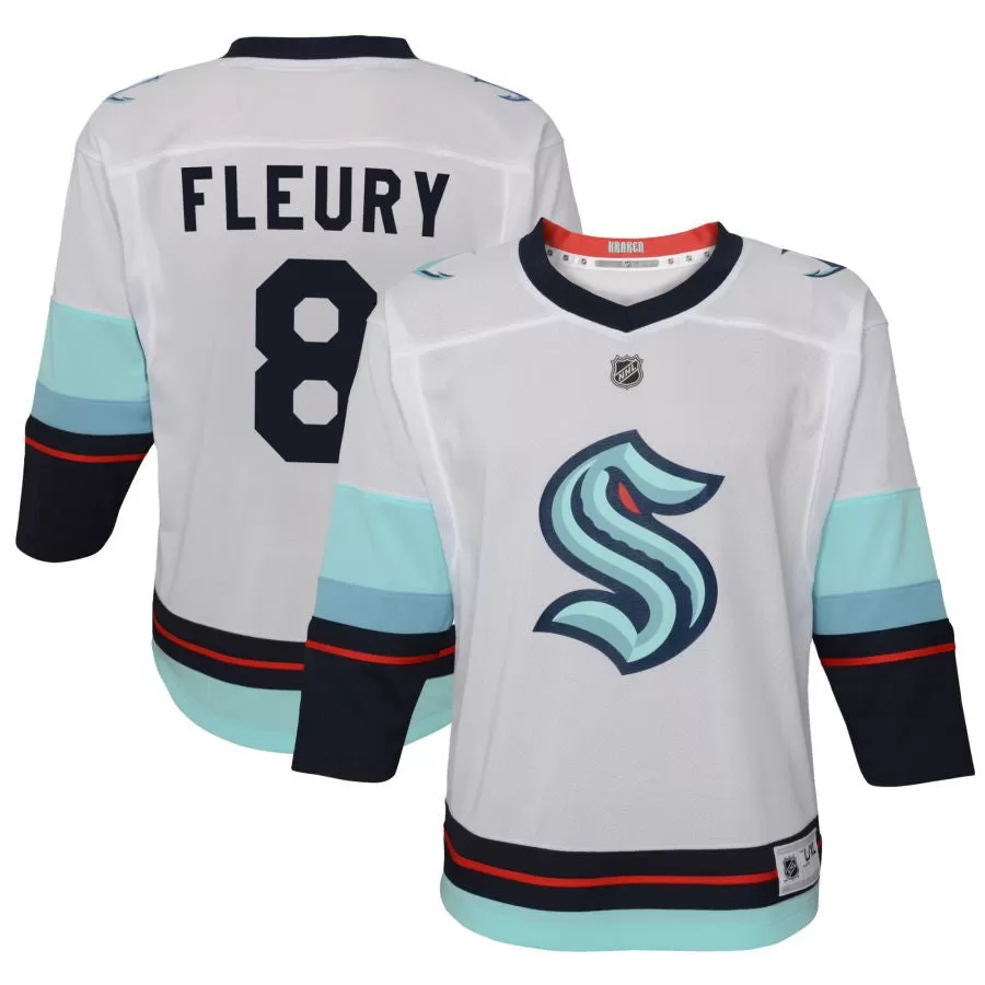 Cale Fleury Seattle Kraken Toddler Away Replica Jersey - White