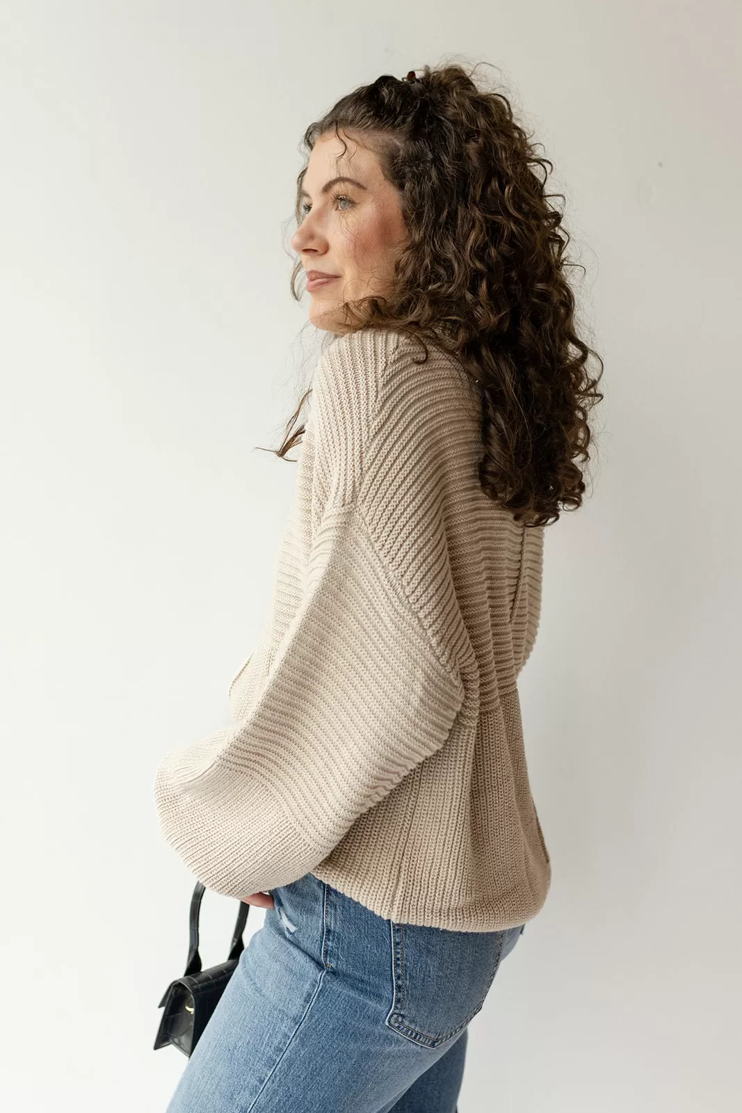 callie ribbed knit sweater