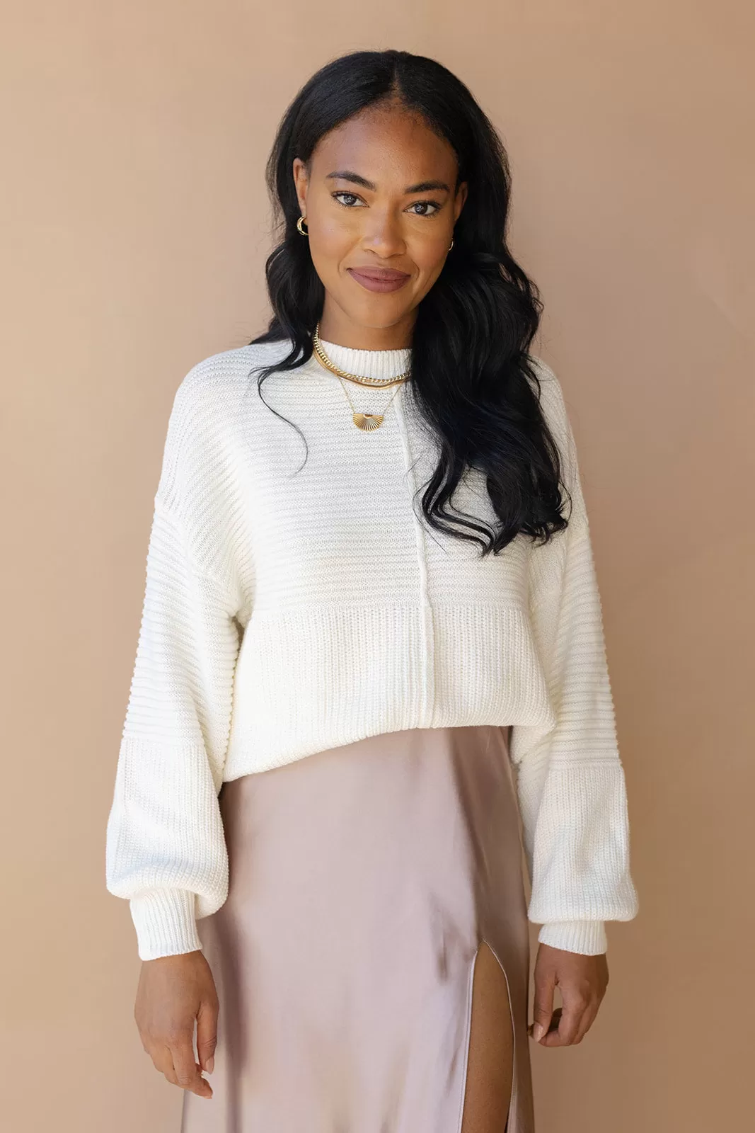 callie ribbed knit sweater