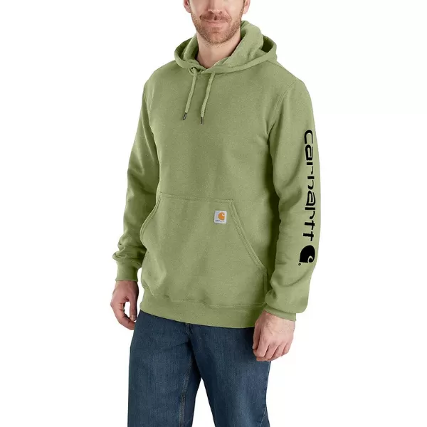 Carhartt Midweight Sleeve Logo Hoodie - Chive Heather