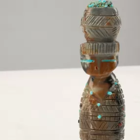 Carl Etsate Corn Maiden Handmade Zuni Fetish Carving