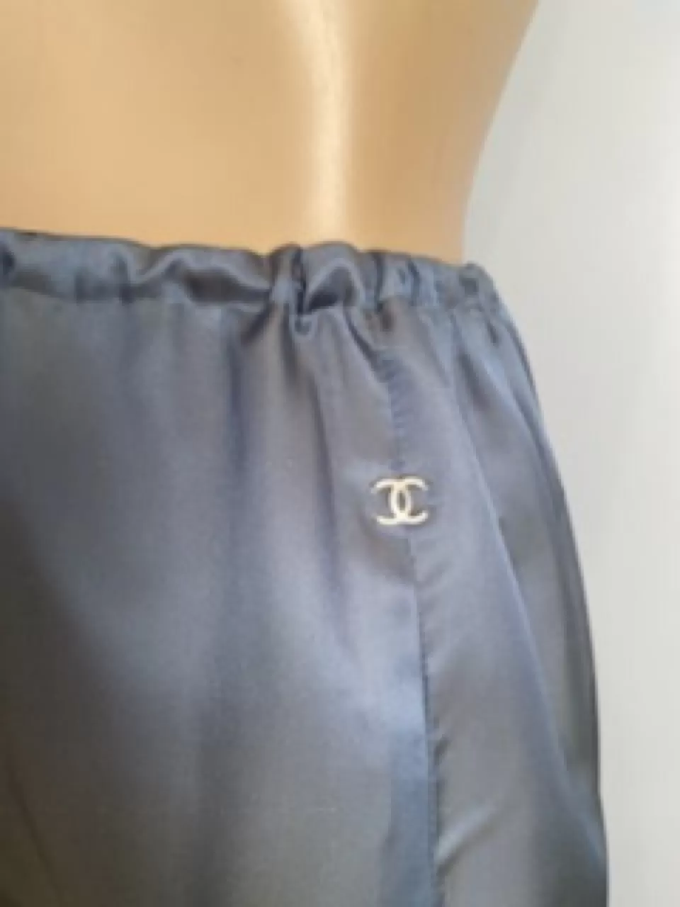 Chanel 00C 2000 Cruise Resort Dusty Blue Silk Skirt Set