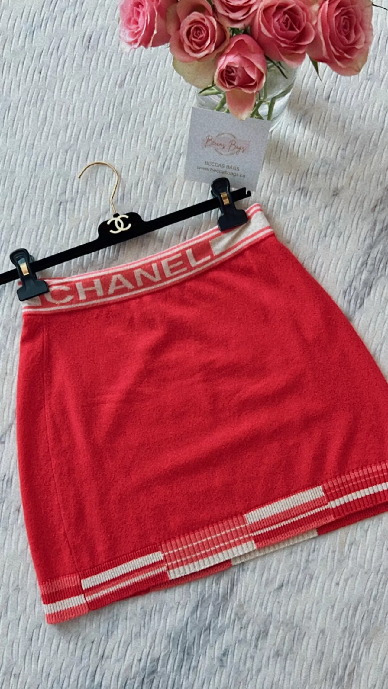 Chanel Cashmere 19P Logo Skirt