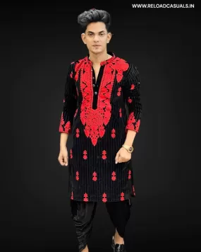 Circle Flower Heavy Designer Work Kurta