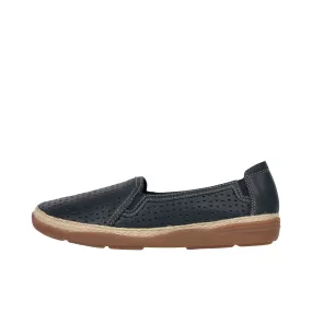 Clarks Womens Elaina Ruby Navy Leather