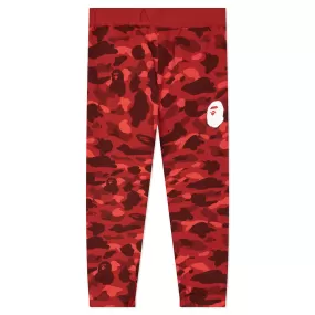 Color Camo Wide Fit Sweat Pants - Red