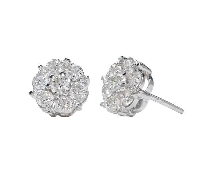 Diamond Cluster Earring