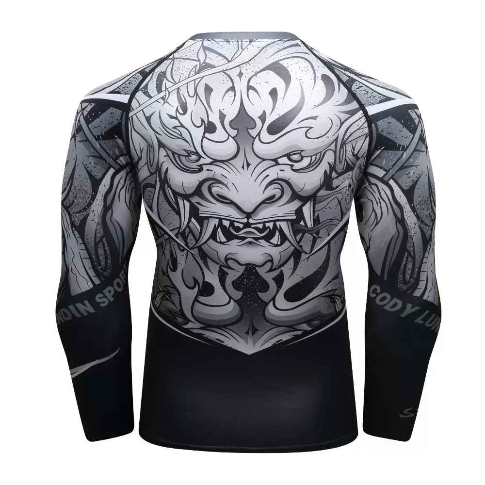 Dragon Compression 'Grey' Elite Long Sleeve Rashguard