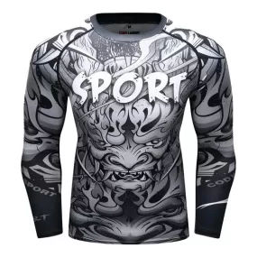 Dragon Compression 'Grey' Elite Long Sleeve Rashguard