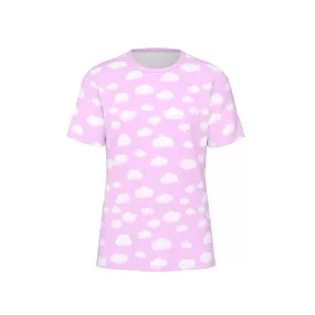 Dreamy Clouds Unisex Cotton T-Shirt (Taffy Pink)